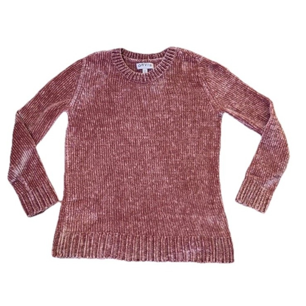 Orvis Women's Super Soft Knit Sweater Pink Mauve Casual Warm‎ Cozy Size Medium